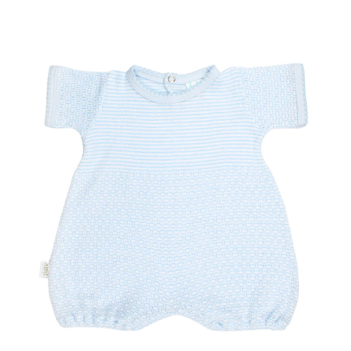 Solid Color Bubble with Pima Trim Blue