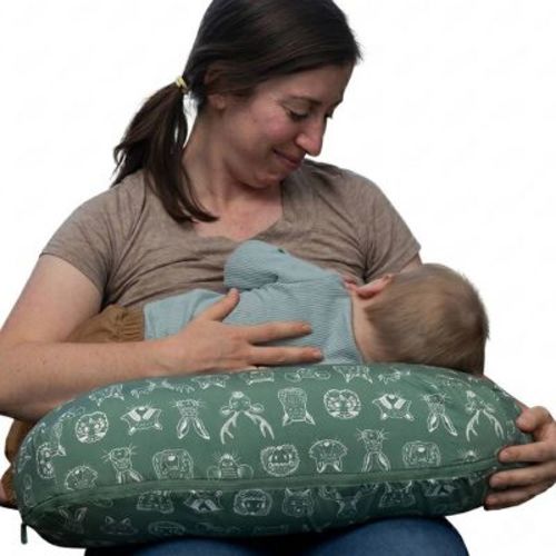 Boppy Nursing Pillow - Green Animal Sketches