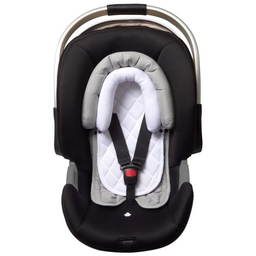 Pro Goleem Infant Car Seat Insert, Babybody Support for Toddler, Soft Minky Preemie Car Seat Insert, 2-in-1 Reversible, Perfect for Carseats, Strollers, Swings, White and Grey