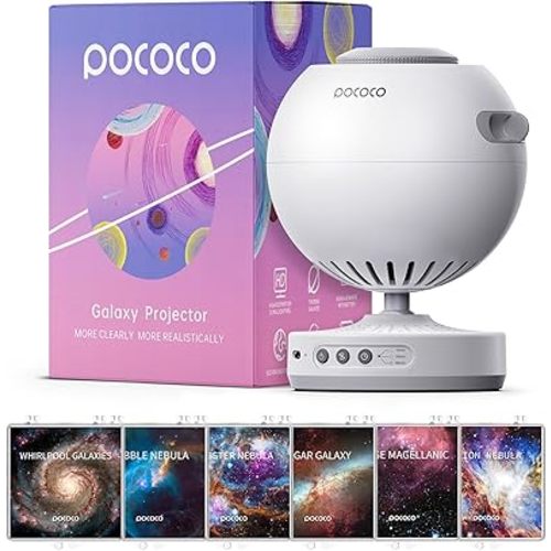 POCOCO Galaxy Projector + Gorgeous Nebula Series Discs (6 Pieces)