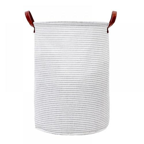 Canvas Fabric Collapsible Kids Baby Laundry Basket Children Nursery Bedroom Dirty Clothes Hamper Storage Bin Toy Organizer