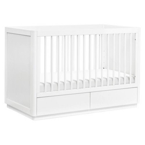 Babyletto Bento 3-in-1 Convertible Storage Crib with Toddler Bed Conversion Kit and Drawers, Color: White