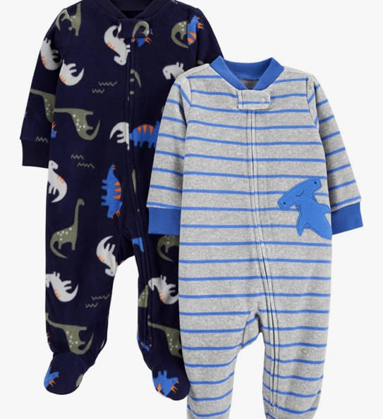 Simple Joys by Carter's Baby Boys 2-pack Fleece Footed Sleep and PlayBaby and Toddler Sleepers