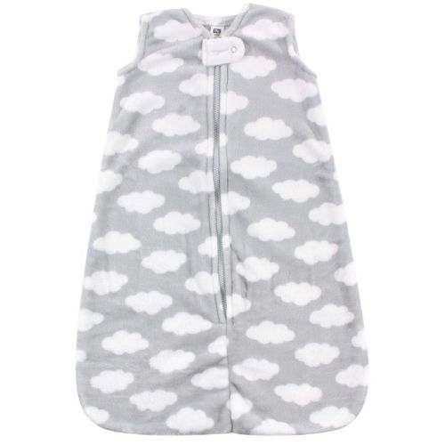 Hudson Baby Infant Plush Sleeping Bag, Sack, Blanket, Gray Clouds Plush, 12-18 Months