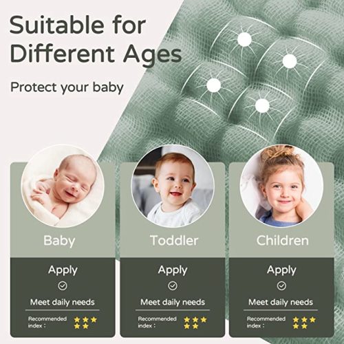 Yoofoss Hooded Baby Towels for Newborn 2 Pack 100% Muslin Cotton Baby Bath Towel with Hood for Babies, Infant, Toddler and Kids, Large 32x32Inch, Soft and Absorbent Newborn Essential - Grey and Dark Green