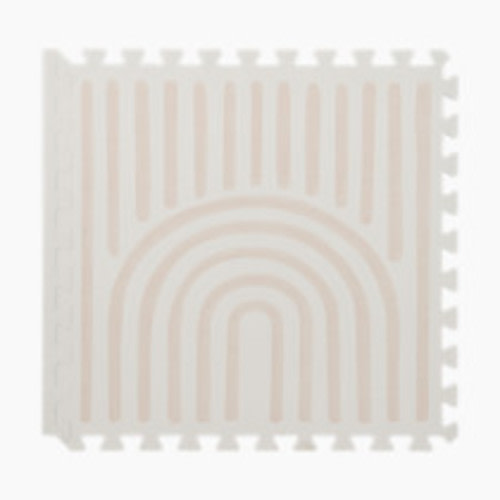Toddlekind Haven Foam Play Mat | Linear Collection - Linen, 4X6