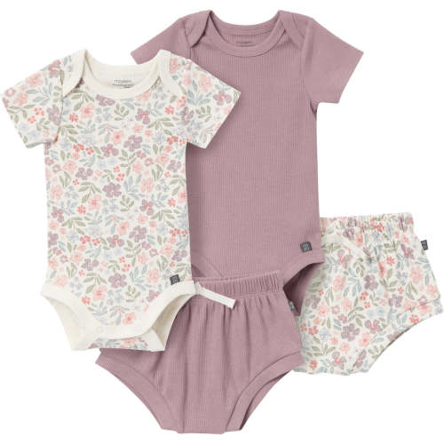 4-Piece Baby Girls Ivory Garden Short Sleeve Bodysuits and Shorts Set – Gerber Childrenswear