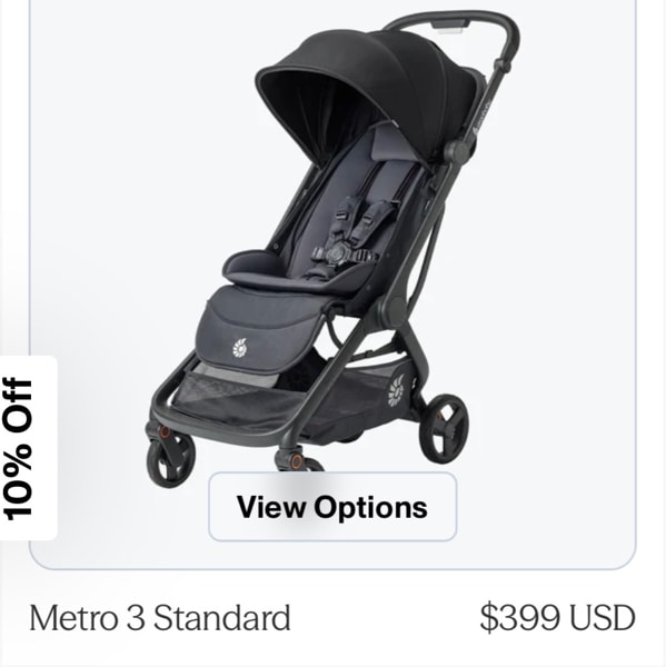 Metro 3 standard Ergobaby travel stroller