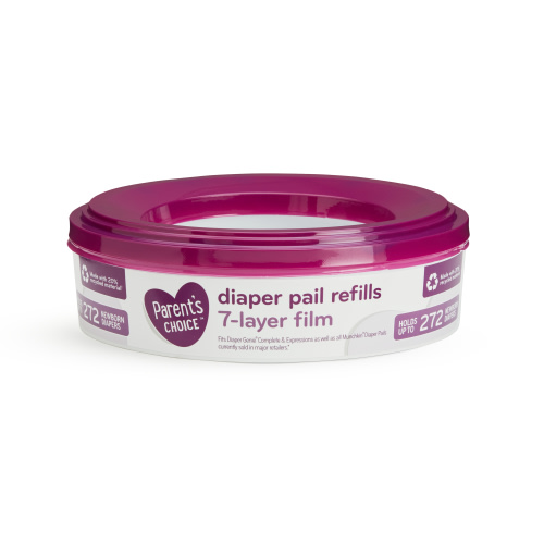 Parent's Choice Diaper Pail Refills, Holds up to 272 Newborn Diapers