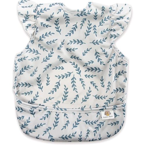 Bubba Bear Baby Bib with Sleeves, Long Sleeve Toddler Feeding Apron Bibs for Eating & Lead Weaning, Mess Proof Full Sleeved