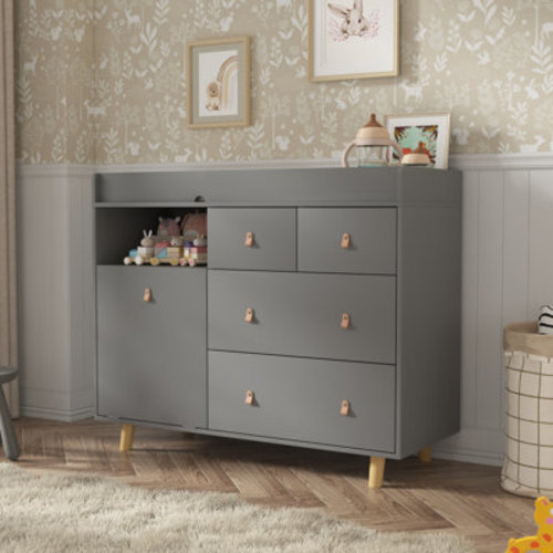 Latitude Run® Modern Changing Table Dresser With Strong Storage & Reviews | Wayfair