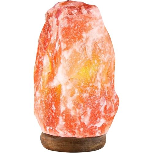 UMAID Himalayan Salt Lamp 8–10" (7–11 lb) Dimmable Pink Rock Salt Lamp with Wooden Base & Night Light Bulb, Spa Home Decor Lamp for Bedroom, Office Desk & Meditation Room, Unique Gifts for Men & Women