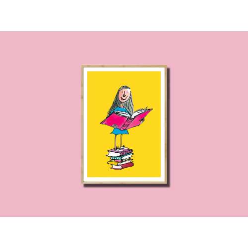 Matilda Art Print, Roald Dahl Art Print, Matilda Book Art Print, Matilda Wormwood, Miss Honey, Roald Dahl Nursery, Matilda Illustration