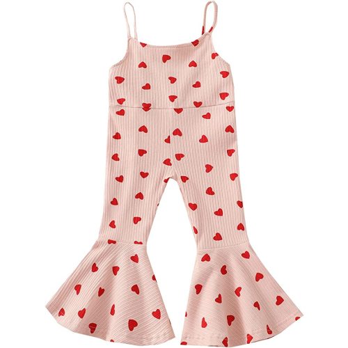Bell-Bottoms Romper - Pink, 12-18 Months