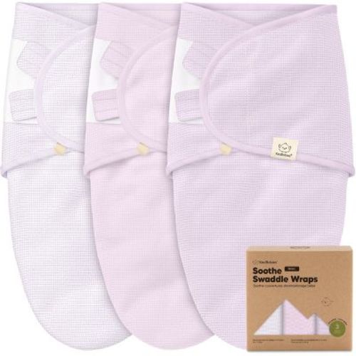 3pk Soothe Wren Swaddle Sleep Sacks, Organic Newborn Swaddles Wrap 0-3 Months, Soft Baby Wearable Blanket (Soft Lilac, One Size)