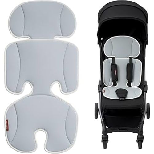 Momcozy Stroller Cooling Pad | Universal Soft Cooler Pad, Breathable & Adjustable Car Seat Liner | Detachable 2-Piece Cooling Cushion | Fits Strollers, Car Seat, High Chair, Bassinet, Swing