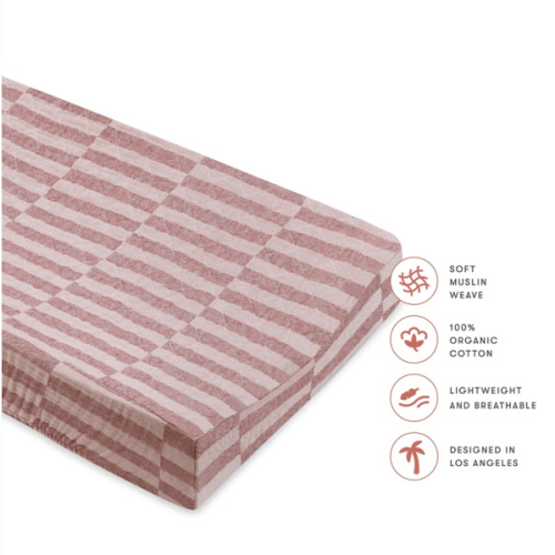 Babyletto Quilted Changing Pad Cover in GOTS Certified Organic Muslin Cotton