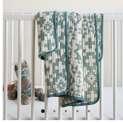 BLUE RIDGE ORGANIC COTTON BABY BLANKET