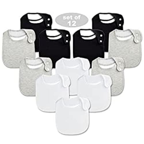 Amazon.com: Baby Bandana Drool Bibs Soft and Absorbent 100% Organic Cotton Bandana Bibs Set for Boys Girls Newborn Unisex Plain Colors 3-24 Months 12 Pack : Everything Else