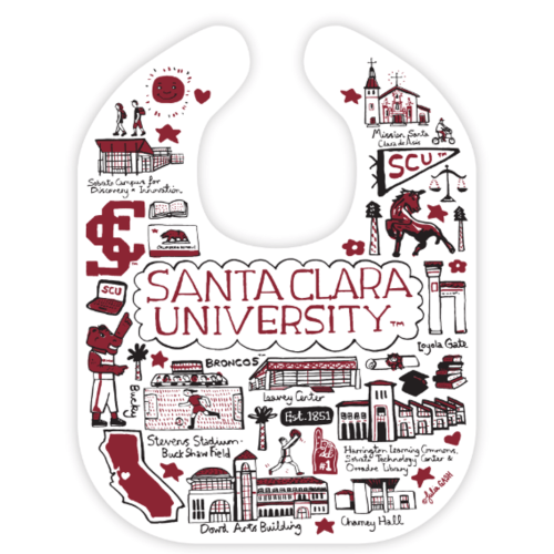 Santa Clara University Julia Gash Baby Bib