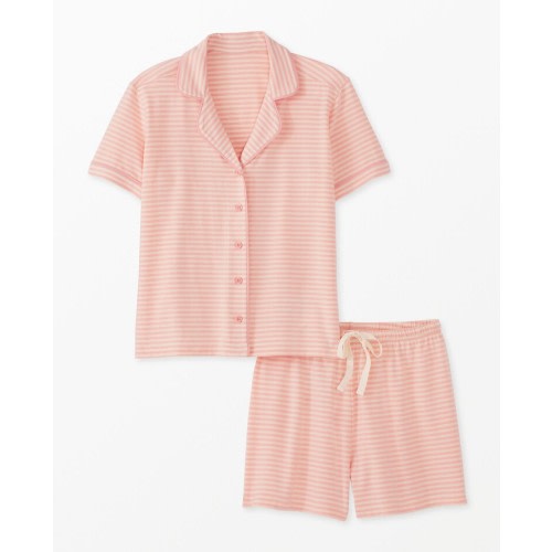 Women's Striped Short Sleeve Pajama Set in HannaSoft™