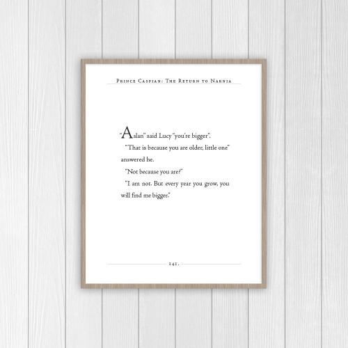 Chronicles of Narnia Quote | Prince Caspian Print | CS Lewis | Aslan Quote | Narnia Nursery Decor | Lion Witch Wardrobe Playroom
