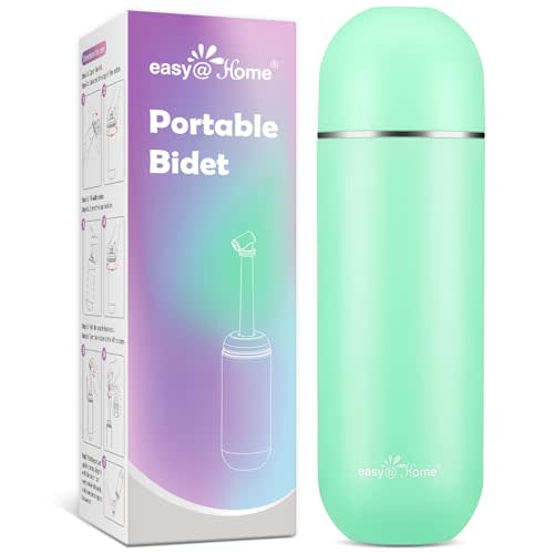 Easy@Home Portable Bidet for Travel: Peri Bottle for Postpartum Care - Handheld Sprayer for Women & Men | 380ml(12.8oz) Large Personal Hygiene Cleaning Bottle | BPA-Free | EPB-01 Green