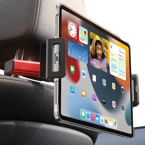 LISEN iPad Holder for Car Tablet Mount Headrest iPad Car Holder Back Seat  Travel Accessories Road Trip Essentials for Kids Adults Fits All 4.7-12.9