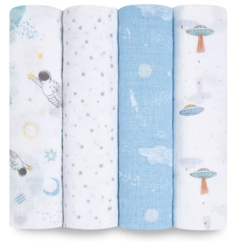 Space Print Cotton Muslin Swaddle 4pk | aden + anais