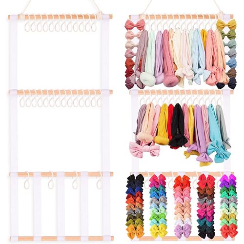 Svepndic Headband Holder Hair Bow Organizer for Baby Hair Bows Display Wall Hanger Baby Girl Headbands Storage Organizer,Hair Clip and Headband Organizer for Little Girls