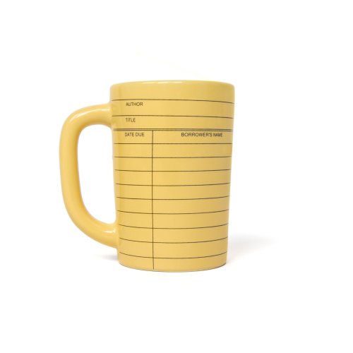 Library Card yellow mug — Out of Print