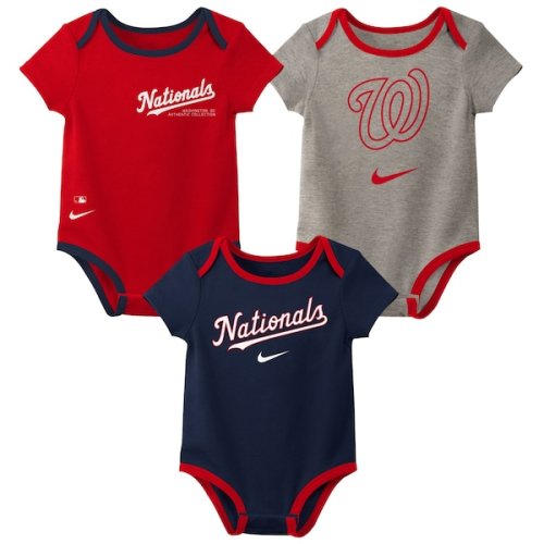 Washington Nationals Nike Newborn & Infant Three-Pack Bodysuit Set