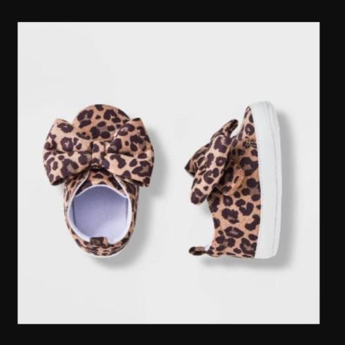 Cat & Jack Baby Girl Animal Cheetah Print Slip On...