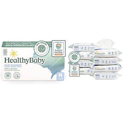 Our Diapers Size N (Under 10 lbs) 66 Count and Our Wet Wipes (8 Packs, 512 Wipes)