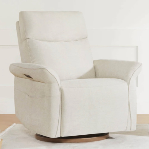 Vinca Power Swivel Nursery Glider Recliner with Power Lumbar & Headrest