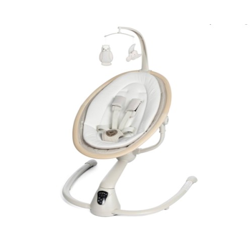 Maxi-Cosi Cassia Baby Swings for Infants: Smart Portable Baby Swing with Music, Lightweight & Foldable Baby Swing, 360 Rotation Infant Swing, Classic Oat