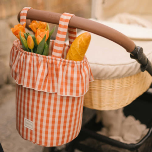 Basket Vichy - Rose + Red - Minicoton