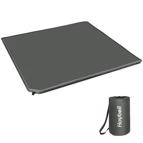 Baby Mat Compatible with 50x50 inch Playpen, Self Inflating Mattress Play Yard Pad with Carry Case, Portable and Comfortable – Dark Grey