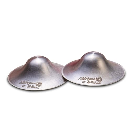 Moogco The Original Silver Nursing Cups - Nipple Shields for Nursing Newborn - Breastfeeding Essentials - Newborn Essentials Must Haves - Nipple Covers Breastfeeding - 925 Silver (X-Large)