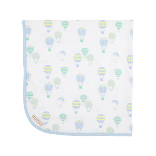 Baby Buggy Blanket - Up Up and Away (Blue) with Buckhead Blue