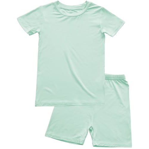 TongKiKi BABY 2T-10Y Toddler Kids Girls Boys Soft Comfy 2pcs Set Short Sleeve Shirts and Pants Sets