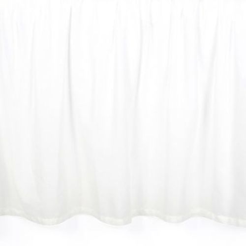 Lambs & Ivy Signature White Cotton Voile Ruffled Crib Skirt