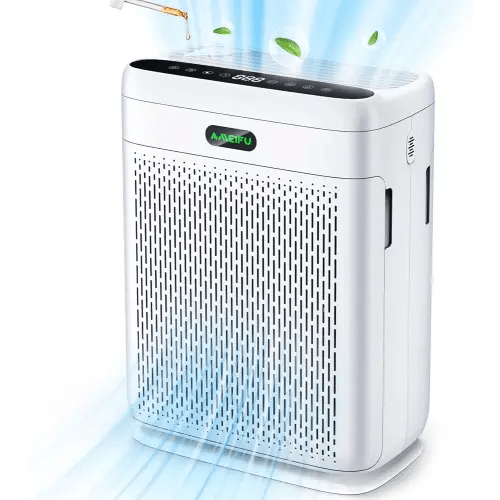 Air Purifiers for Home Large Room Up to 2200 Sq Ft, H13 Hepa Double-Sided Air Filter Purifier with PM 2.5 Display Air Quality Sensor, Air Cleaner for Bedroom, Dust, Pets, Smoke, Pollon