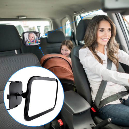 Fankiway Baby Car inside Mirror Large Wide View Rear Ward Back Safe Facing infant, Home tools on Sales