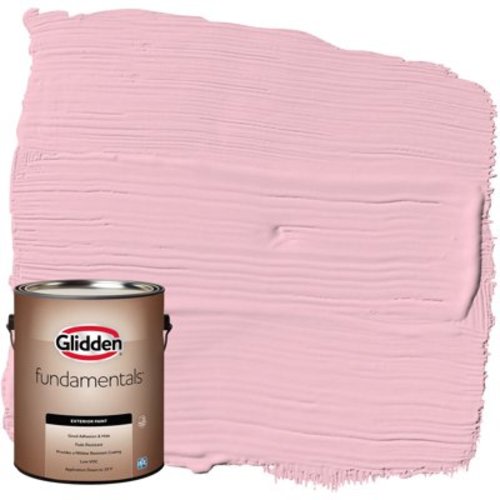 Glidden Fundamentals Exterior Paint Rose Melody / Pink, Flat, 1 Gallon