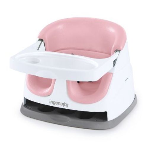 Ingenuity Baby Base 2-in-1 Booster Feeding and Floor Seat with Self-Storing Tray
