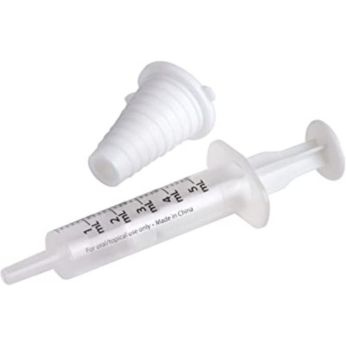 EZY DOSE Kids Baby Oral Syringe & Dispenser Calibrated for Liquid Medicine, Reduce Mess, Easy Way to Orally Administer Medication, 5 mL/1 TSP, Includes Bottle Adapter, Clear, BPA Free