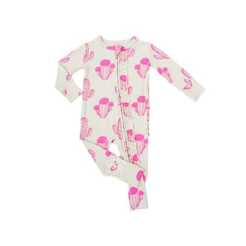 Western Cactus Convertible Bamboo Romper|Sleeper – Elle & Mily