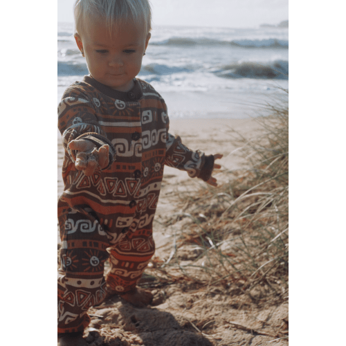 Sunny Daze tribal ribbed chunky jumpsuit - Groms