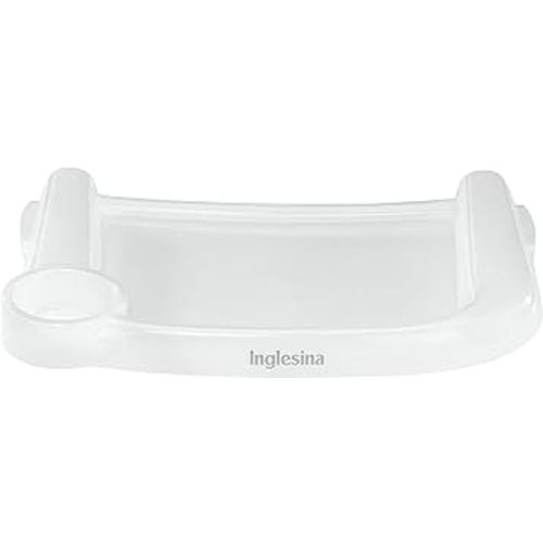 Inglesina Fast Dining Tray Plus, Clip-On Accessory for Fast Table Chair - For Toddlers, Baby and Kids - For Eating, Daycare or Restaurant - Non Slip, Portable, Space Saver and Reusable - Clear Plastic